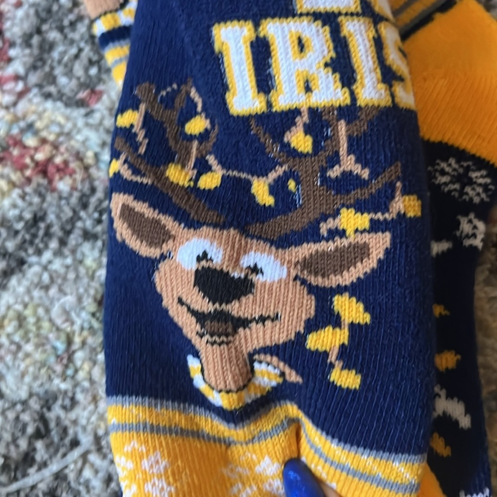 Christmas themed Notre Dame long socks - Picture 2 of 3